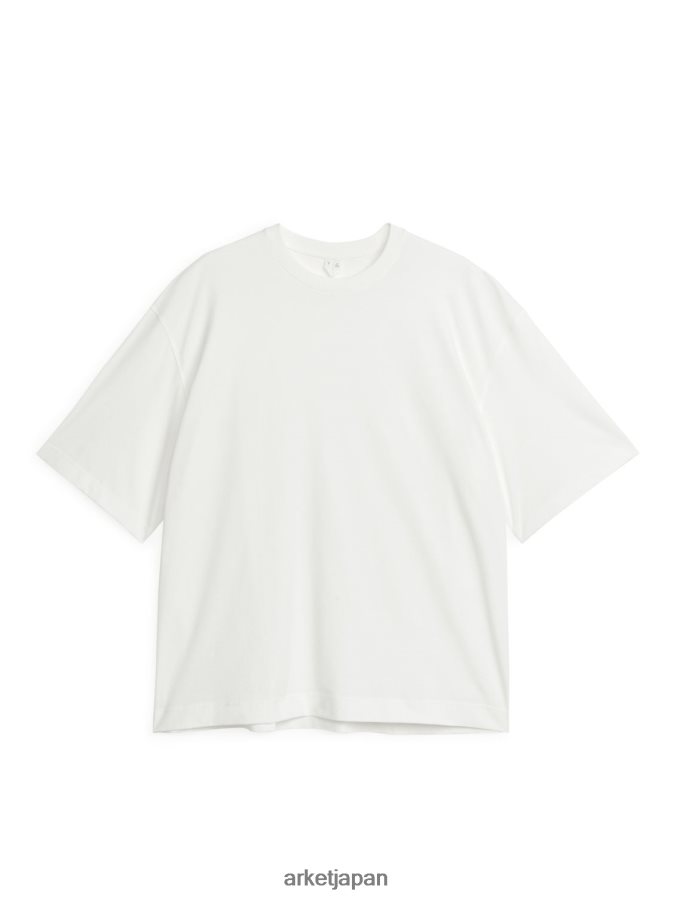 ARKET オーバーサイズの軽量Tシャツ 女性 白 080DVR1032 衣類