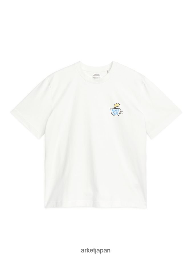 ARKET カフェTシャツ 女性 白 080DVR1039 衣類