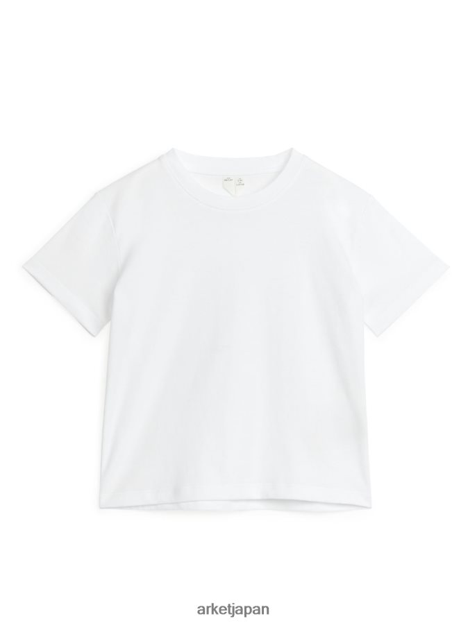 ARKET クルーネックTシャツ 子供たち 白 080DVR1433 衣類