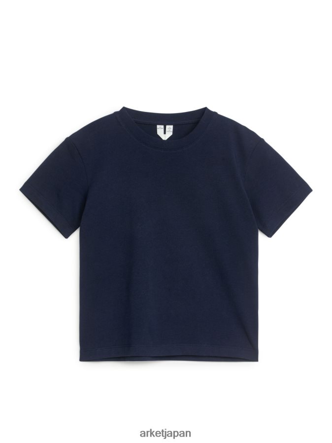 ARKET クルーネックTシャツ 子供たち 濃紺 080DVR1493 衣類