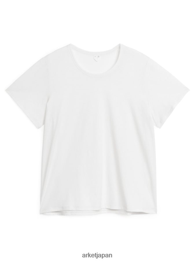 ARKET 軽量コットンTシャツ 女性 白 080DVR296 衣類