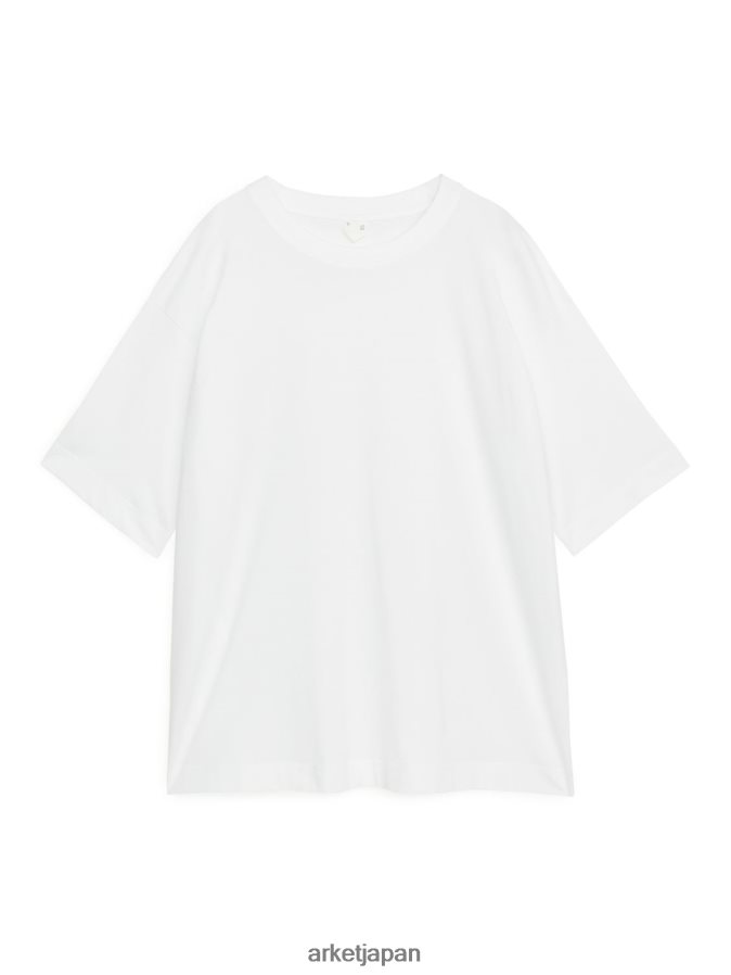 ARKET オーバーサイズTシャツ 女性 白 080DVR390 衣類