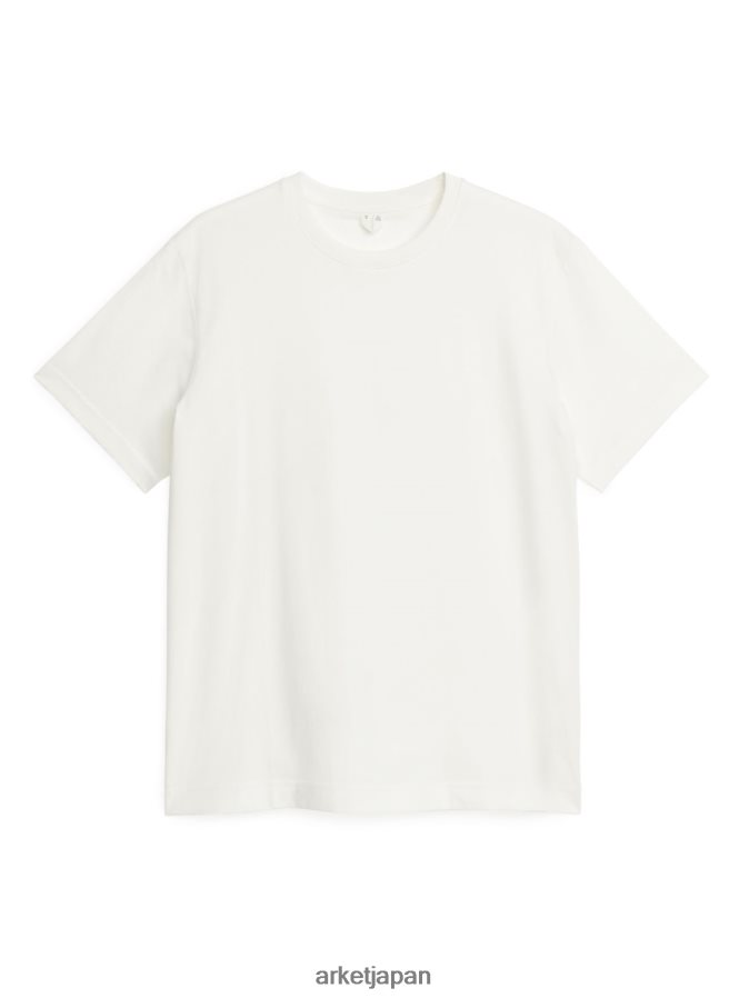 ARKET 中厚手のTシャツ 女性 オフホワイト 080DVR989 衣類