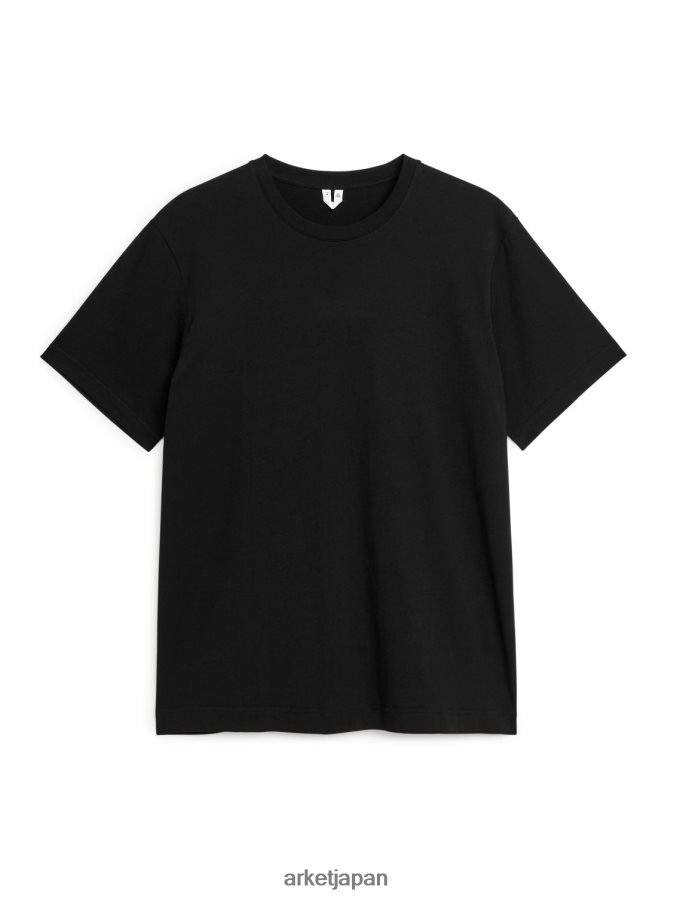 ARKET 中厚手のTシャツ 女性 黒 080DVR992 衣類