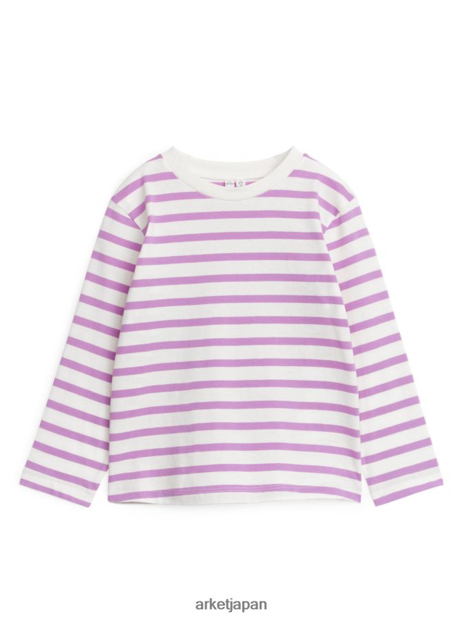 ARKET 長袖Tシャツ2枚セット 子供たち ライラック 080DVR1446 衣類